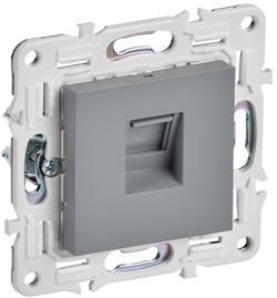 IEK SKANDY Серый Розетка компьютерная RJ45 кат.6 SK-K02Gr SK-K10-2-K03 - фото 74223