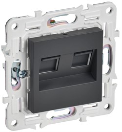 IEK SKANDY Титан Розетка компьютерная двойная RJ45 кат.5E SK-K03T SK-K20-1-K48 - фото 74240