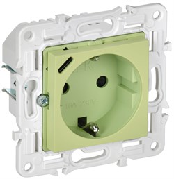 IEK SKANDY Мятный Розетка с/з с защитными шторками 16А с USB C 18Вт SK-R17G SK-R14-16-U14-018-K06 - фото 74294