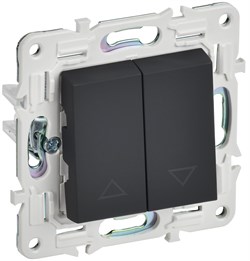 IEK SKANDY Графит Выключатель жалюзи 10А SK-V12G SK-V15-0-10-K53 - фото 74324
