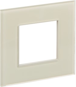 IEK SKANDY Стекло Бежевый Рамка 1-ая SK-F21B SK-M12-G-K10 - фото 74387