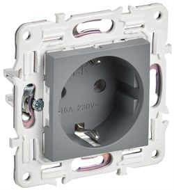IEK SKANDY Серый Розетка с/з без защитных шторок 16А SK-R05Gr SK-R11-16-K03 - фото 74408