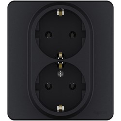 Legrand Inspiria антрацит розетка 2 x 2К+З - немецкий стандарт - 16 А - 250 В 673753 - фото 74702