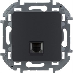 Legrand Inspiria антрацит телефонная розетка RJ11 673823 - фото 74717