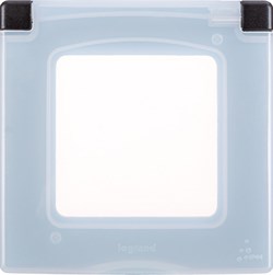 Legrand Inspiria антрацит рамка с защитной крышкой IP 44 673923 - фото 74748