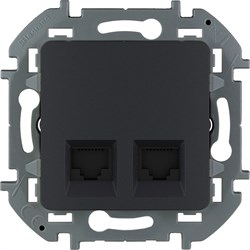 Legrand Inspiria антрацит двойная розетка RJ 45 - категория 6 - UTP 673843 - фото 74762