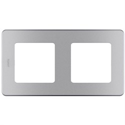 Legrand Inspiria алюминий рамка - 2 поста 673942 - фото 74763