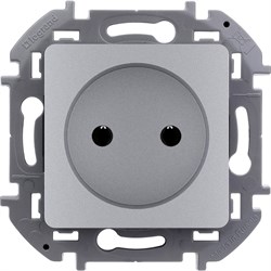 Legrand Inspiria алюминий розетка 2К - 16 А - 250 В 673712 - фото 74817