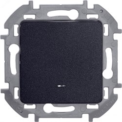 Выключатель 1-кл. Inspiria 10А IP20 250В 10AX с подсветкой/индикацией механизм антрацит Leg 673613 pe554682 - фото 74836