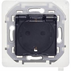 Розетка 1-м СП Inspiria 16А IP44 250В 2P+E защ. шторки с крышкой немецк. стандарт механизм антрацит Leg 673743 pe694416 - фото 74845