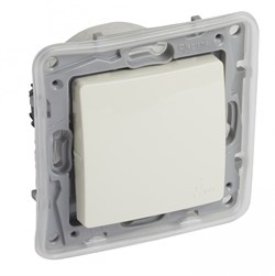 Legrand Etika слоновая кость переключатель 1-клавишный IP44,  автоматические клеммы, 10AX, 250 В 672300 - фото 74877
