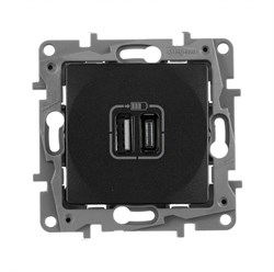 Legrand ETIKA антрацит зарядка USB A-C 672636 - фото 74882