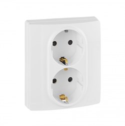 Legrand Etika белый розетка 2-ая с заземлением, со шторками, автоматические клеммы. 672233 - фото 74925
