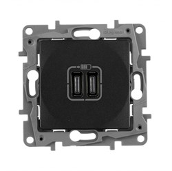 Legrand ETIKA антрацит зарядка USB C-C 672635 - фото 75060