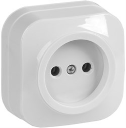 IEK GLORY РС20-2-ХБ Розет. 1-ая без з/к о/у 10А GLORY белый ERH10-K01-10 - фото 75123