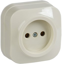IEK GLORY РС20-2-ХК Розет. 1-ая без з/к о/у 10А GLORY крем. ERH10-K33-10 - фото 75124
