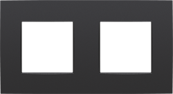 Niko Intense Черный матовый Рамка на 2 поста 130-76800 - фото 75218