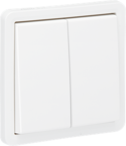 Niko Hydro Белый Переключатель 2-клавишный, IP55, пруж клеммы 701-32605 - фото 75230