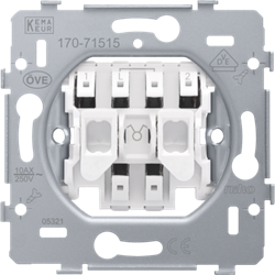 Niko Механизм выключателя 2-клавишный, пруж. клеммы 170-71515 - фото 75254
