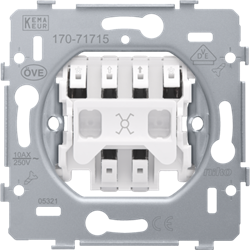 Niko Механизм переключателя 1-клавишный, перекрестный, пруж клеммы 170-71715 - фото 75259