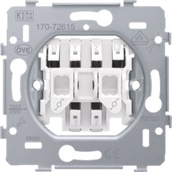 Niko Механизм переключателя 2-клавишный,пруж. клеммы 170-72615 - фото 75262