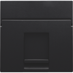 Niko Черный Накладка на розетку RJ 161-65100 - фото 75263