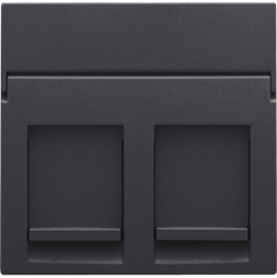 Niko Антрацит Накладка на розетку RJx2 122-65200 - фото 75265