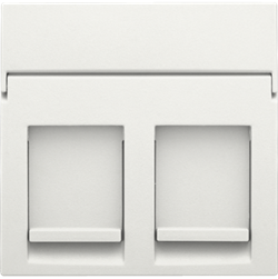 Niko Белый Накладка на розетку RJx2 101-65200 - фото 75266