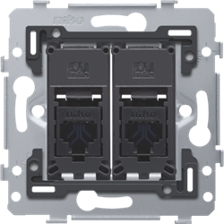 Niko Механизм розетки RJ45x2 UTP, CAT6 170-75262 - фото 75267