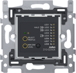 Niko Механизм кнопочного диммера LED, двухпроводной, 3-300 Вт 310-02901 - фото 75305