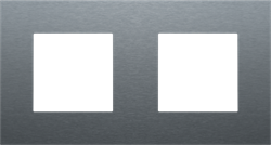 Niko Pure Металл Свинцово-серый Рамка на 2 поста 220-76800 - фото 75310