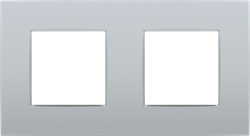 Niko Intense Серебро Рамка на 2 поста 121-76800 - фото 75312