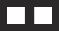 Niko Pure Металл Черная сталь Рамка на 2 поста 161-76800 - фото 75317