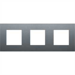 Niko Pure Металл Свинцово-серый Рамка на 3 поста 220-76700 - фото 75322