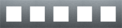 Niko Pure Металл Свинцово-серый Рамка на 5 постов 220-76005 - фото 75339