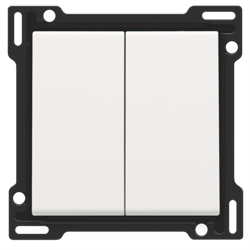 Niko Пластик Белая сталь Клавиша двойная 154-61505 - фото 75341