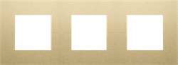 Niko Металл Золото Рамка на 3 поста 221-76700 - фото 75365