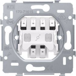 Niko Механизм переключателя 1-клавишный, пруж. клеммы 170-71615 - фото 75370