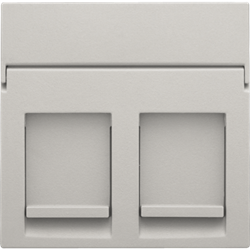 Niko Серый Накладка на розетку RJx2 102-65200 - фото 75381