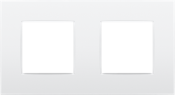 Niko Intense Рамка на 2 поста, белый матовый 131-76800 - фото 75383