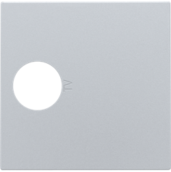 Niko Серебро Накладка TV розетки 121-69101 - фото 75399