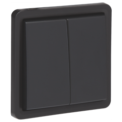 Niko Hydro Черный Кнопка 2-клавишная NO or NC, IP55, пруж клеммы 761-35005 - фото 75427