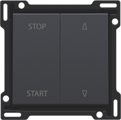 Niko Антрацит Накладка на выключатель для жалюзи 122-65905 - фото 75431