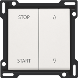 Niko Белый Накладка на выключатель для жалюзи 101-65905 - фото 75432