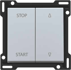 Niko Серебро Накладка на выключатель для жалюзи 121-65905 - фото 75435