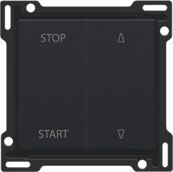 Niko Черный Накладка на выключатель для жалюзи 161-65905 - фото 75437