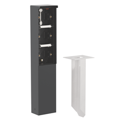 Niko Hydro Черный Уличный столбик на 3 поста 761-36830 - фото 75451