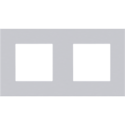 Niko Pure Алюминий Серый Рамка на 2 поста 155-76800 - фото 75458