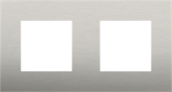 Niko Pure Cталь/антрацит Рамка на 2 поста 150-76800 - фото 75463