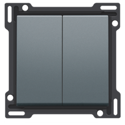 Niko Свинцово-серый Клавиша двойная 220-61505 - фото 75483